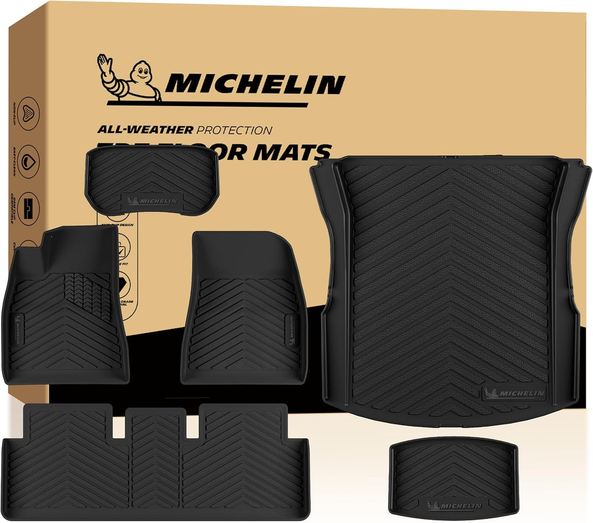Michelin Vehicle Mats for 2024-2027 Tesla Model 3 (6 Piece)