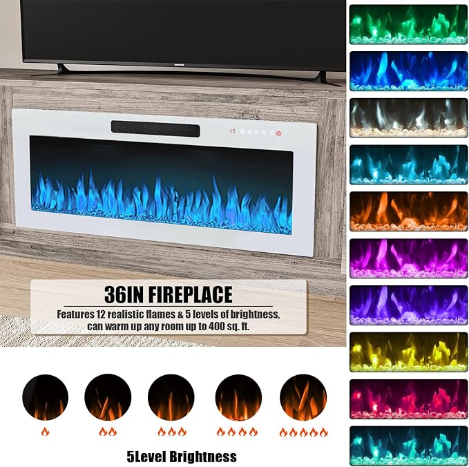 VITESSE TV Stand Fireplace