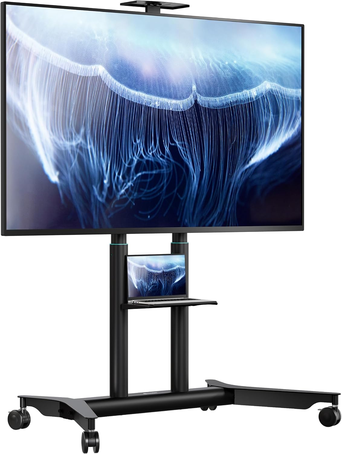 ONKRON Mobile TV Stand 55-90 Inch, up to 165 lbs, max VESA 800x600, Black