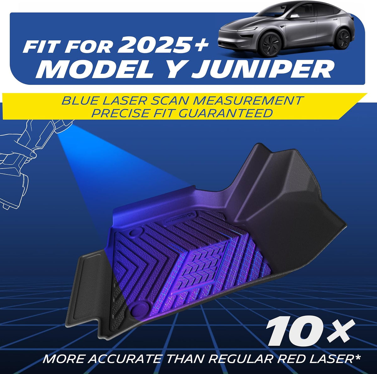 Michelin Vehicle Mat for 2025-2027 Tesla Model Y Juniper 5 Seat (3 Piece)
