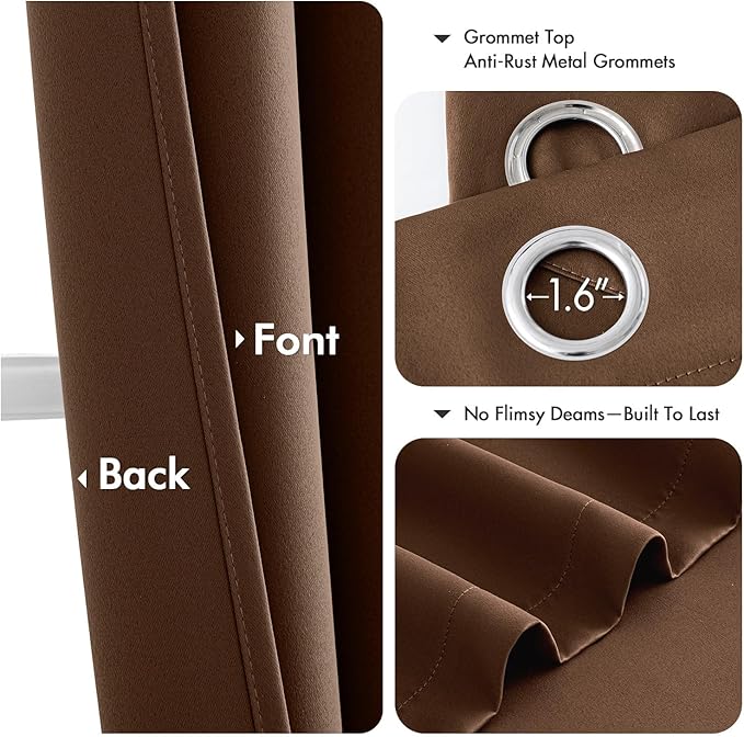 MIULEE Blackout Curtains for Bedroom Living Room 84 Inches Long 2 Panels