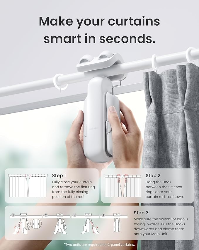 SwitchBot Smart Automatic Curtain Opener 2 Pack