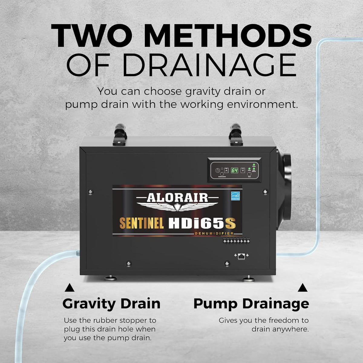 ALORAIR 120 Pints Energy Star Crawlspace Dehumidifier with Pump 1300 Sq.Ft.