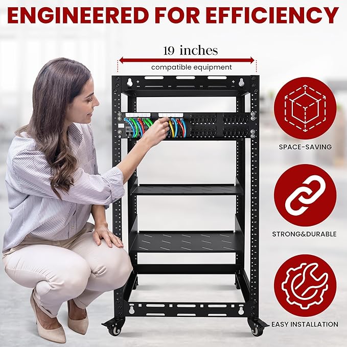 Pyle 20U Open Frame Server Rack