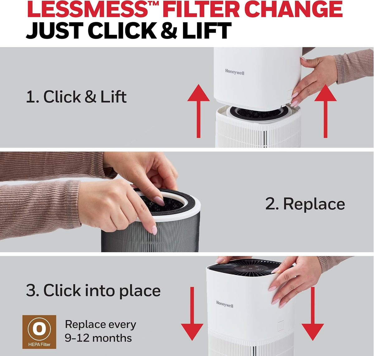 Honeywell Allergen Plus Compact Small Room HEPA Air Purifiers for Home