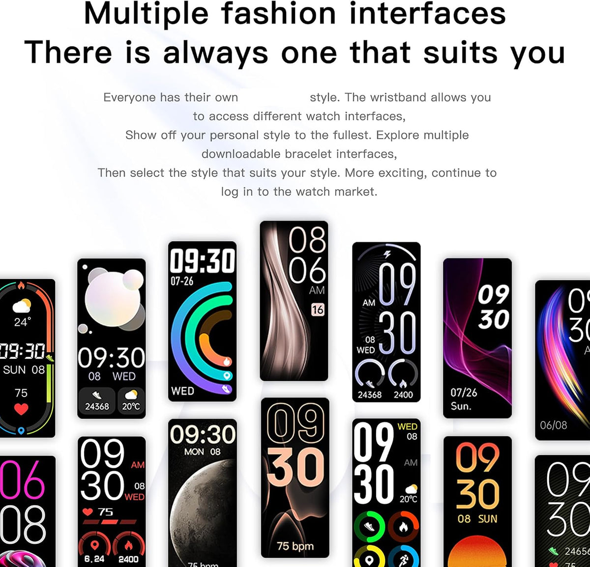 Fitness Tracker with Heart Rate/Blood Oxygen/Sleep Monitor, Step Counter IP68...