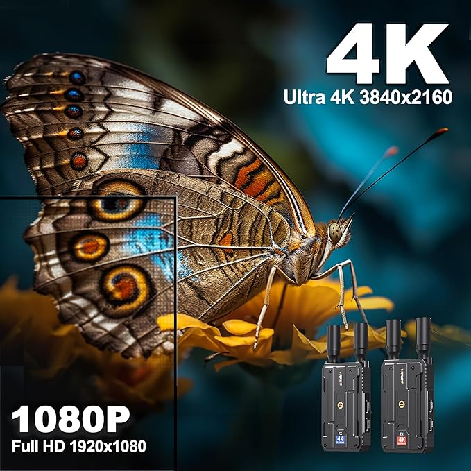 Wireless HDMI Receiver, Receiver Only, Plug&Play 1300FT Los Range 4K Wire...