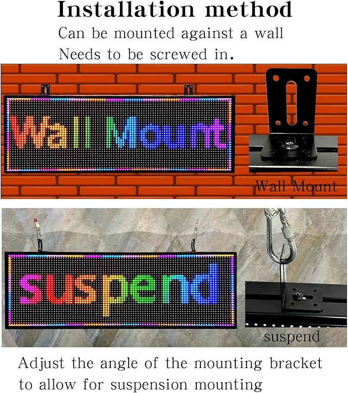 P10 77"X14"Programmable Led Sign Custom Scrolling Outdoor Digital D...