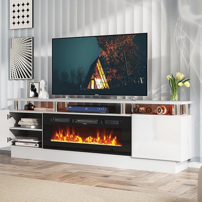 oneinmil Fireplace TV Stand