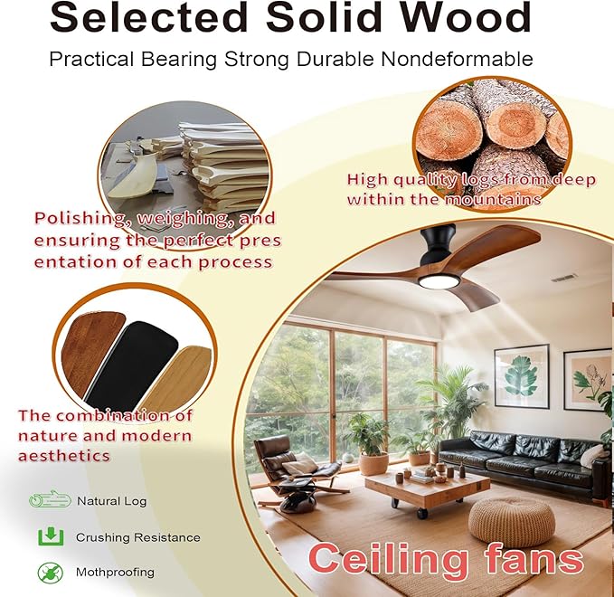 Gaizw 42 Inch Low Profile Ceiling Fans