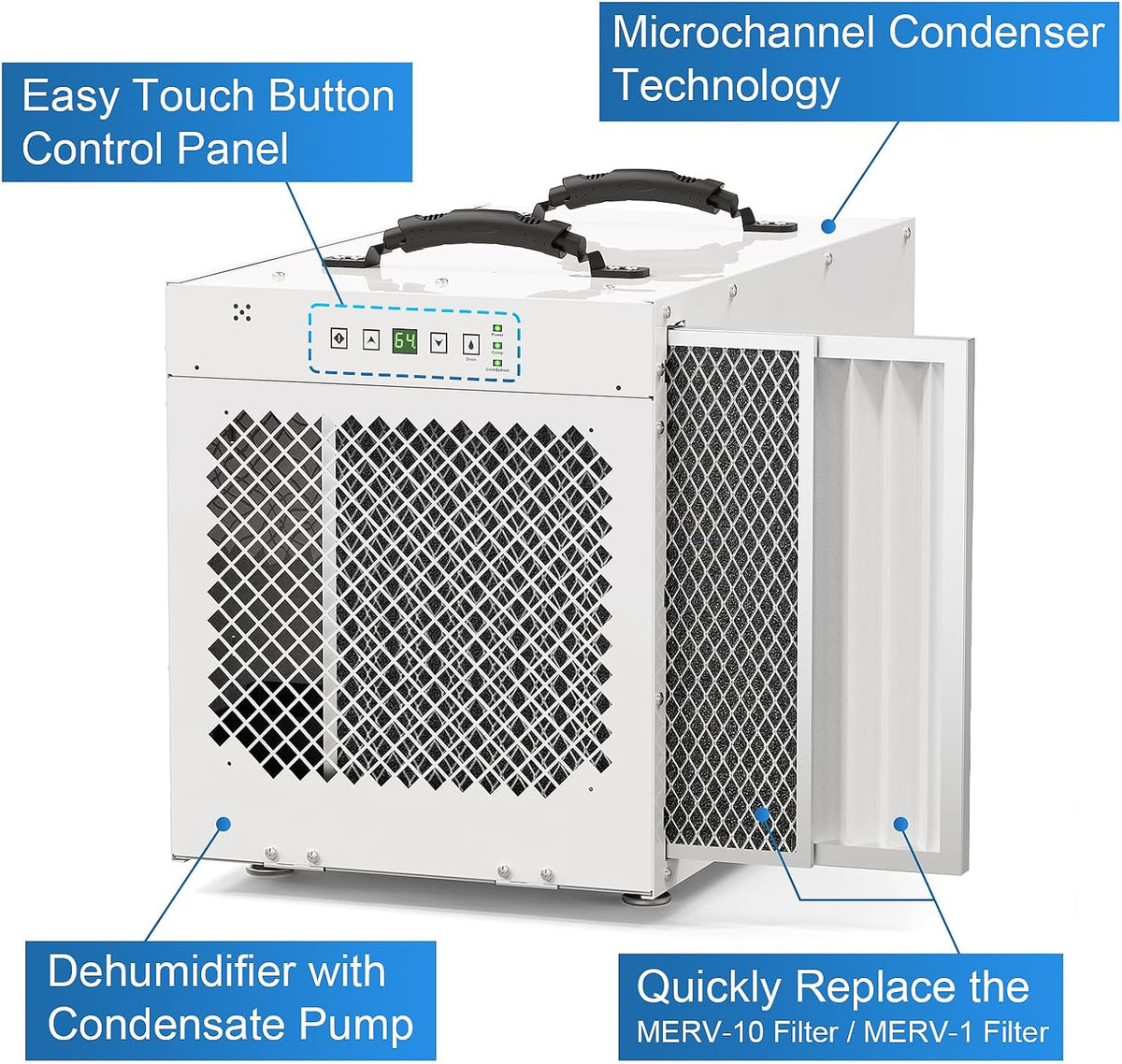 ALORAIR 235 Pints Crawlspace Dehumidifier with Pump, Sentinel HDi120