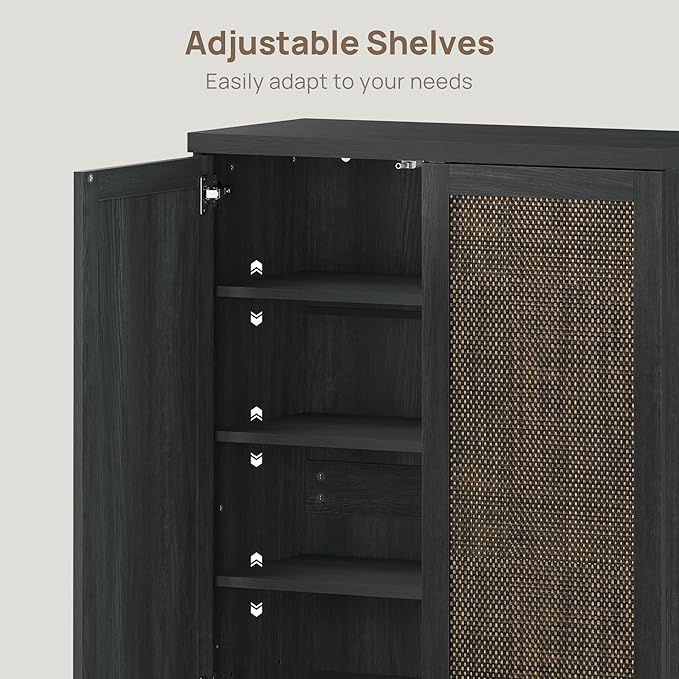 SICOTAS Rattan Shoe Storage Cabinet