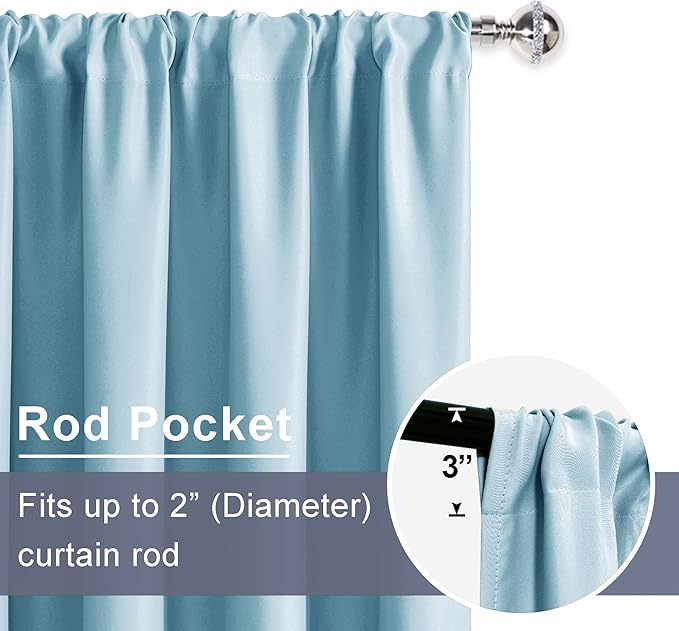 JIUZHEN Blackout Curtains for Bedroom