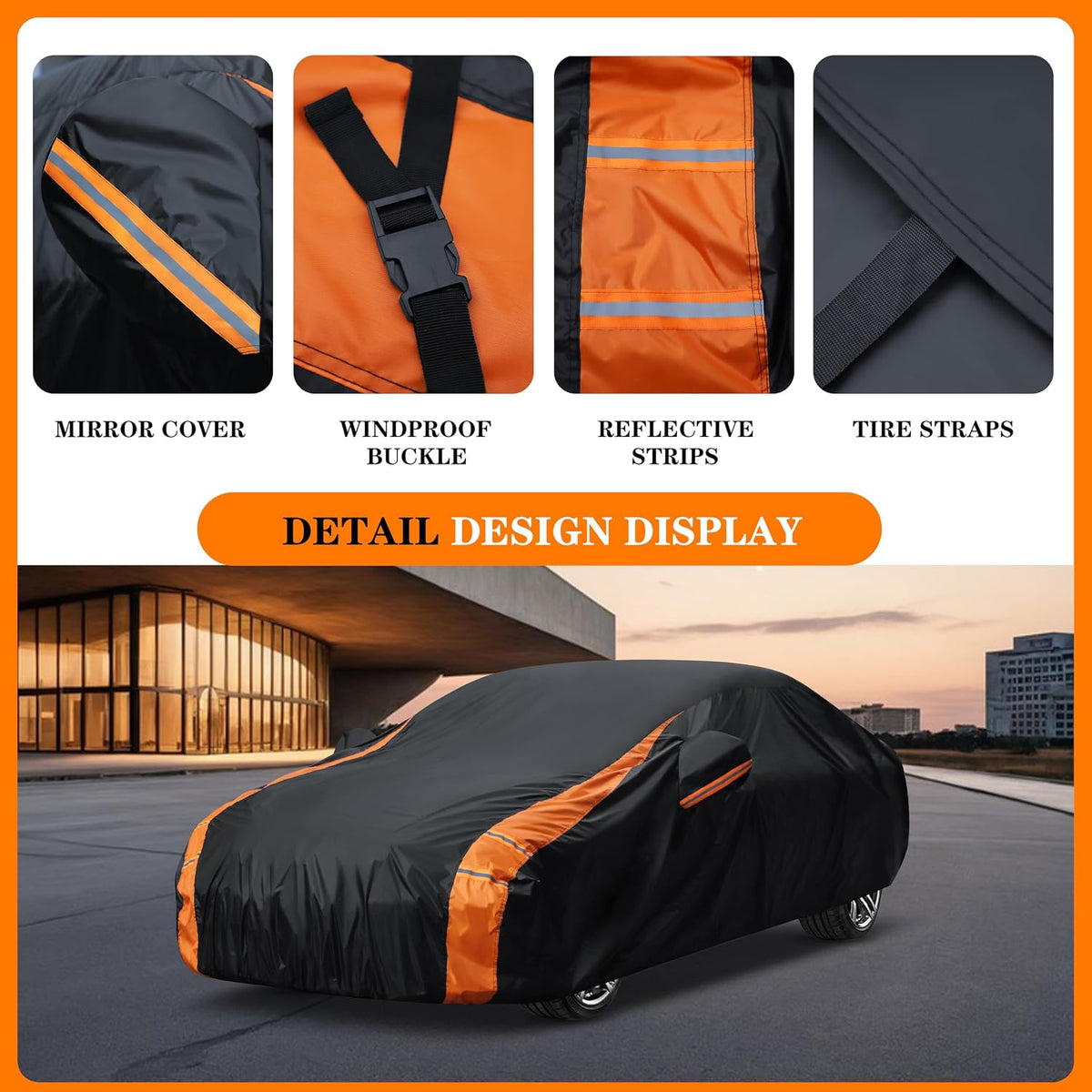 in Full Exterior Waterproof Car Cover All Weather, Waterproof,UV Resistant, D...