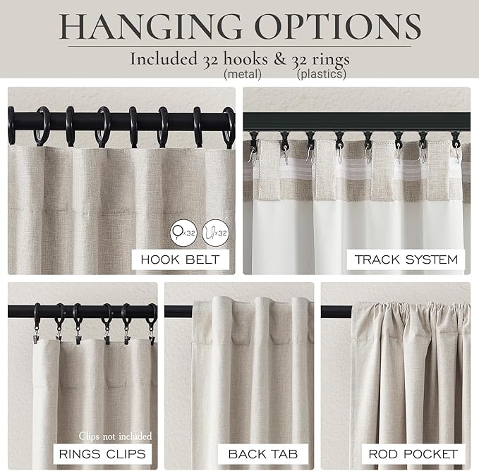 108 Inch Curtains 2 Panel Set Burg Modern Decorative Dark Out Curtains