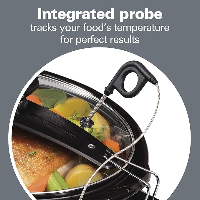 Hamilton Beach Portable 6 Quart Set & Forget Digital Programmable Slow Co...