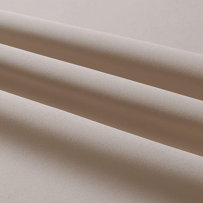 DUALIFE Light Brown Curtains for Bedroom-Blackout Curtain Panels 84 Inches Long