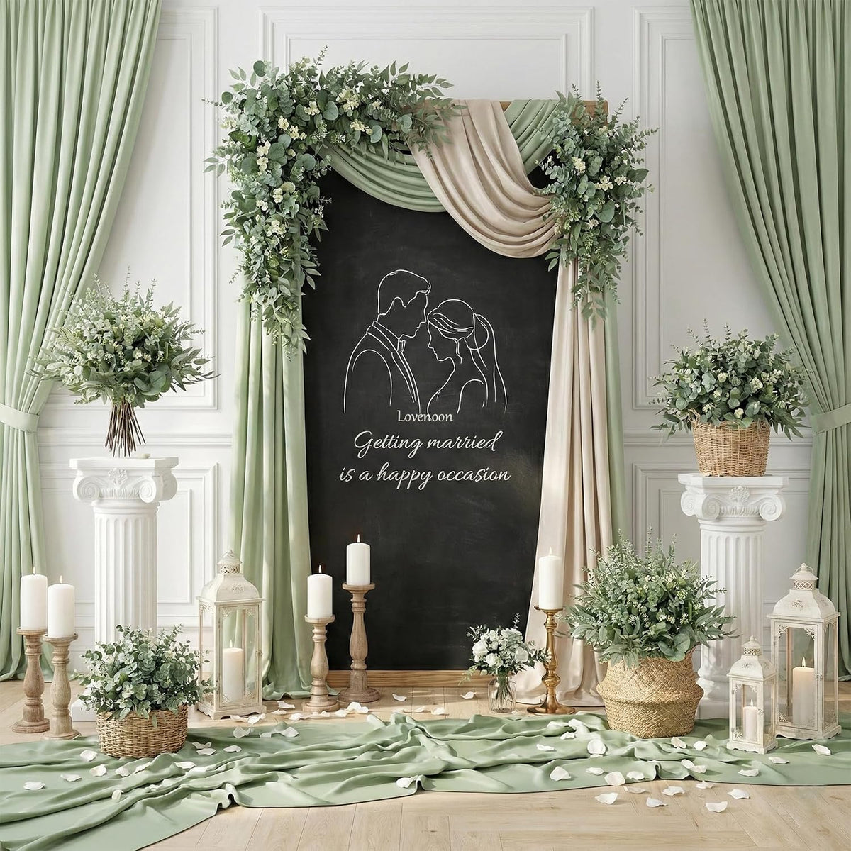 lovemoon 130 Pcs Mixed Eucalyptus Stem, Artificial Greenery Stems for Decor