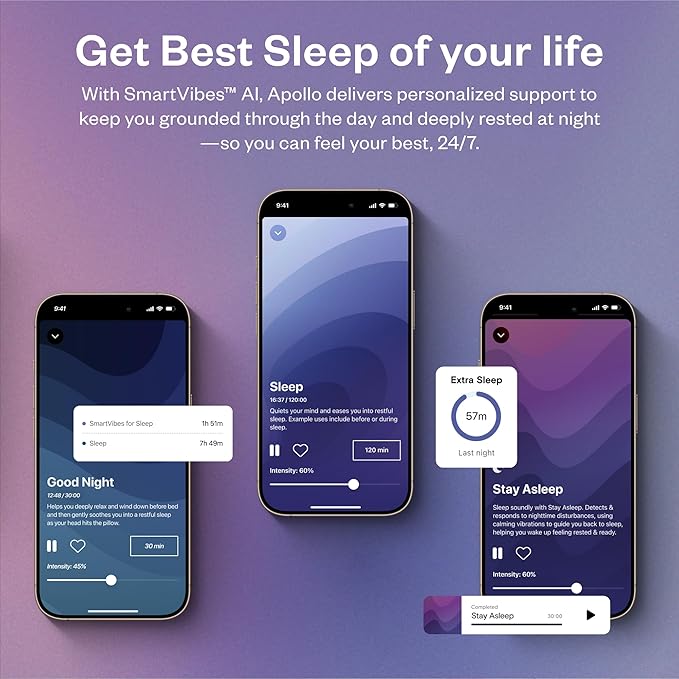 Apollo Neuro Wearable & 12-Month SmartVibes AI Membership – Sleep Aid &am...