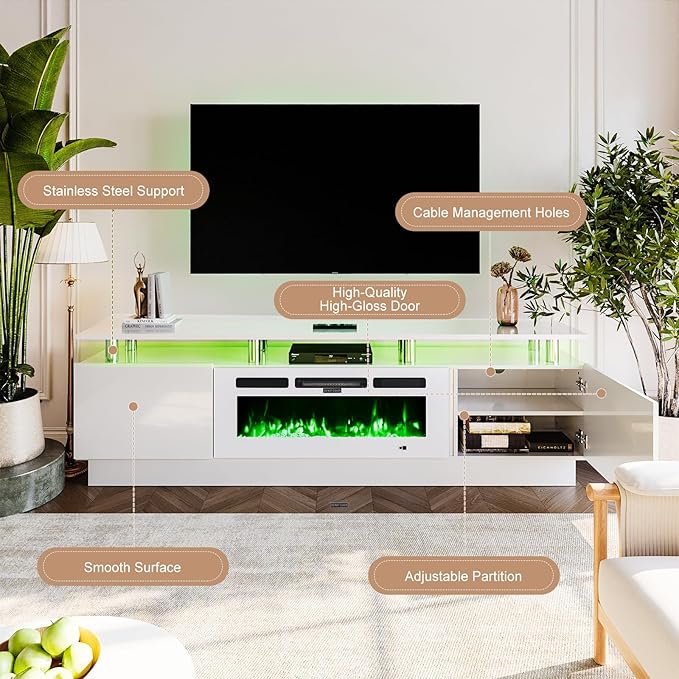 oneinmil Fireplace TV Stand