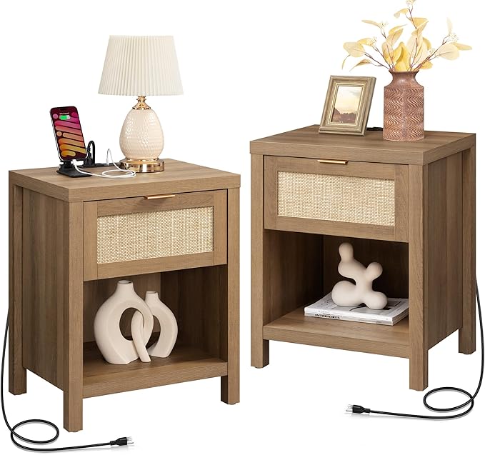 SICOTAS Nightstands Set of 2
