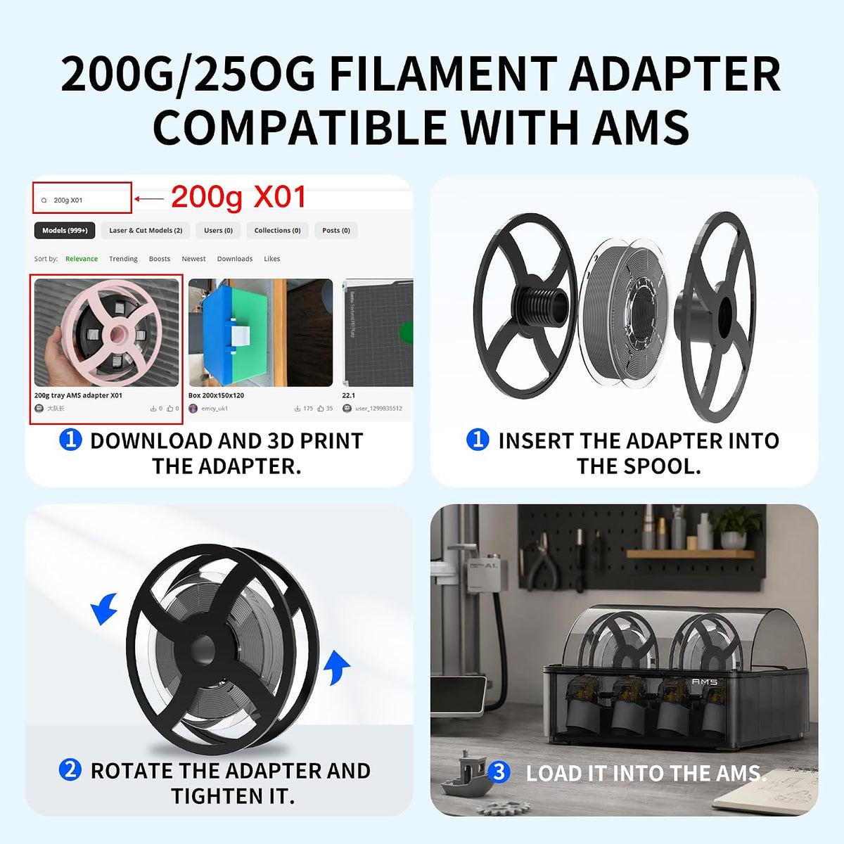 RAMBERY 200gx16 PLA+ Filament Bundle 1.75mm, 16 Colors PLA Plus 3D Printing F...