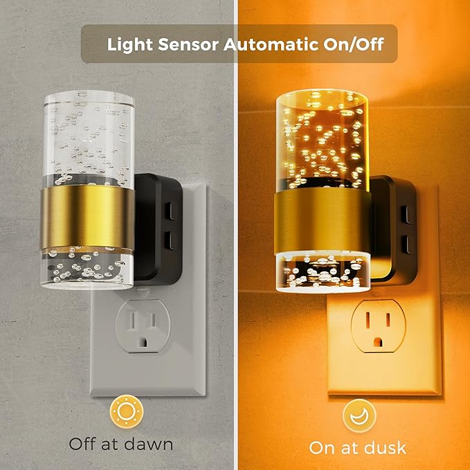 L LOHAS LED Night Light, Dimmable Night Lights Plug into Wall (2-Pack)