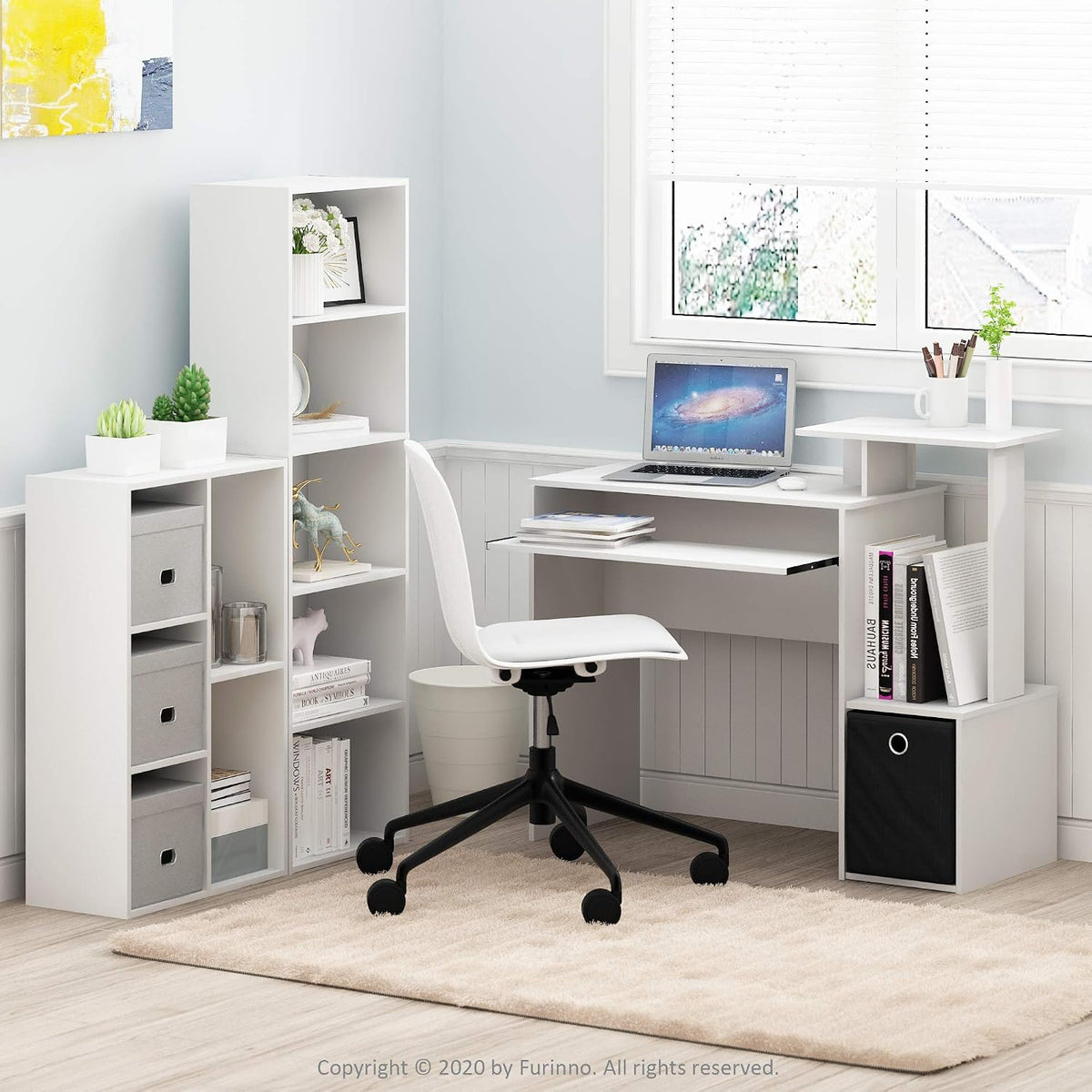 Furinno LUDER Book Shelf, 5-Tier Bookshelf, Bookcase with Open Shelves, 9.4 x...