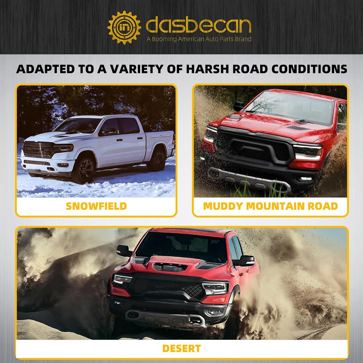 Dasbecan Front Air Suspension Shock Absorber Compatible with Dodge Ram 1500