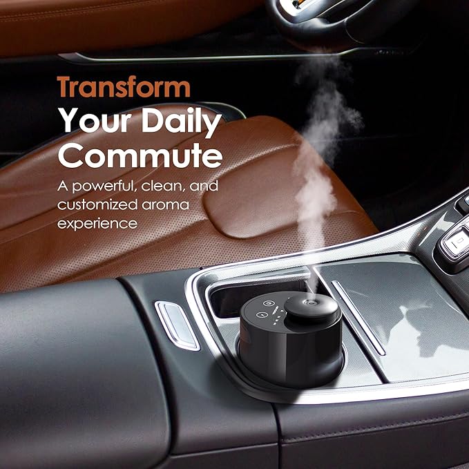 Airversa Waterless Diffuser for Essential Oil, Car Diffsuer, Battery Operated...