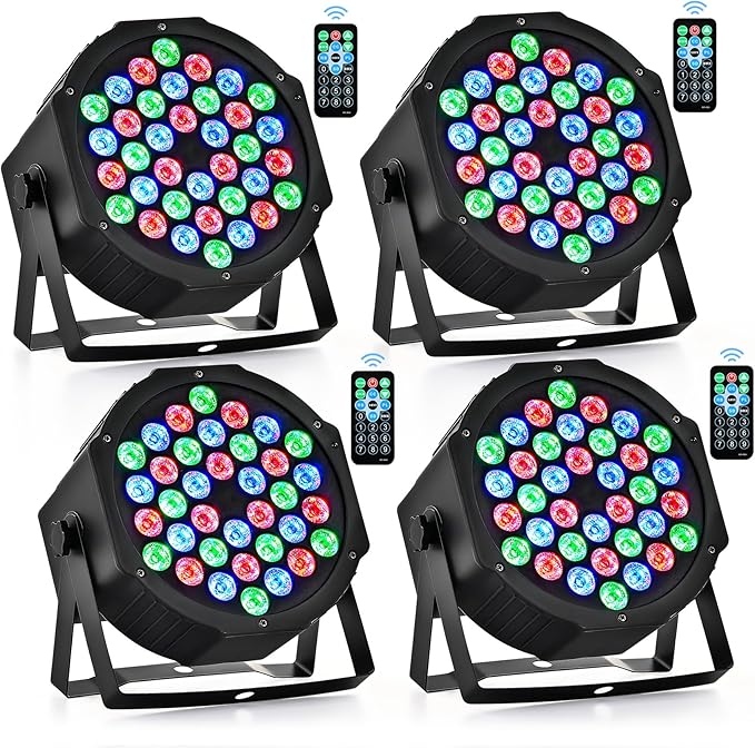 CO-Z 36 LED Stage Lights, RGB Par Lights (4 Pack)