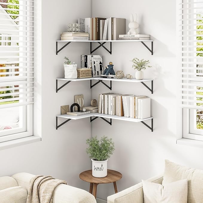 Heimlove 24" W x 12" D Wall Shelves (Set of 3)