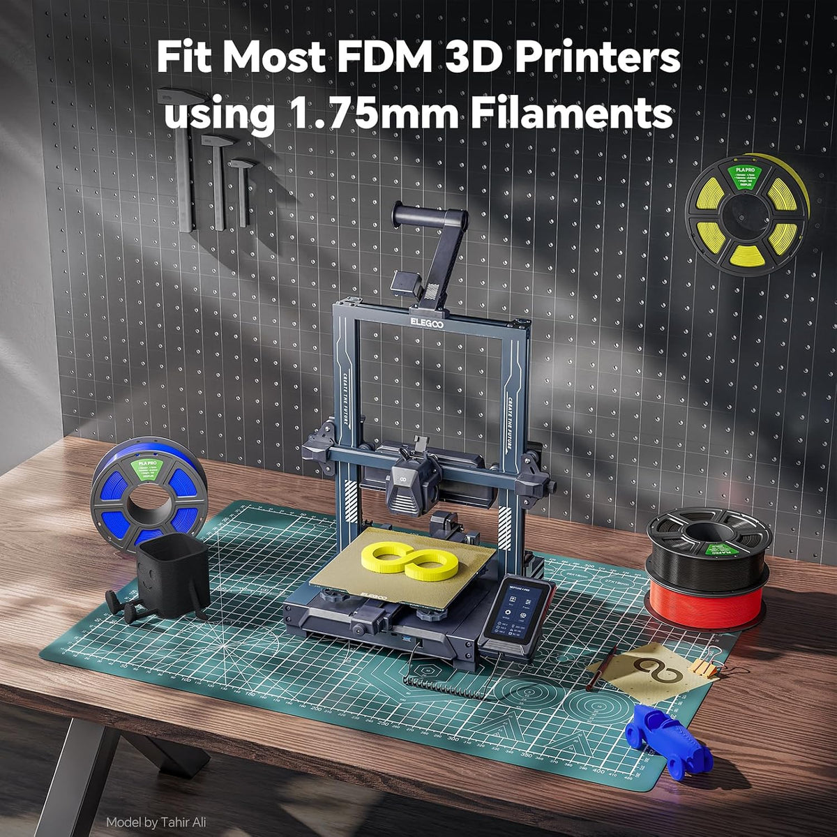 PLA PRO 3D Printing Filament 4KG Black/White/Beige/Brown