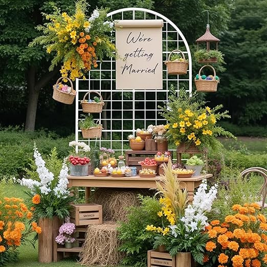 VGMiu Grid Wall Panel 1PCS Display Stand 2.6' x 5.8' FT White Grid Wa...