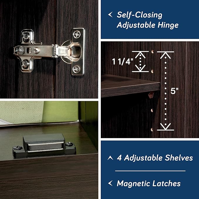 Sauder Storage Cabinet/ Pantry cabinets, 29.61 " x D: 16.02 " x H: ...