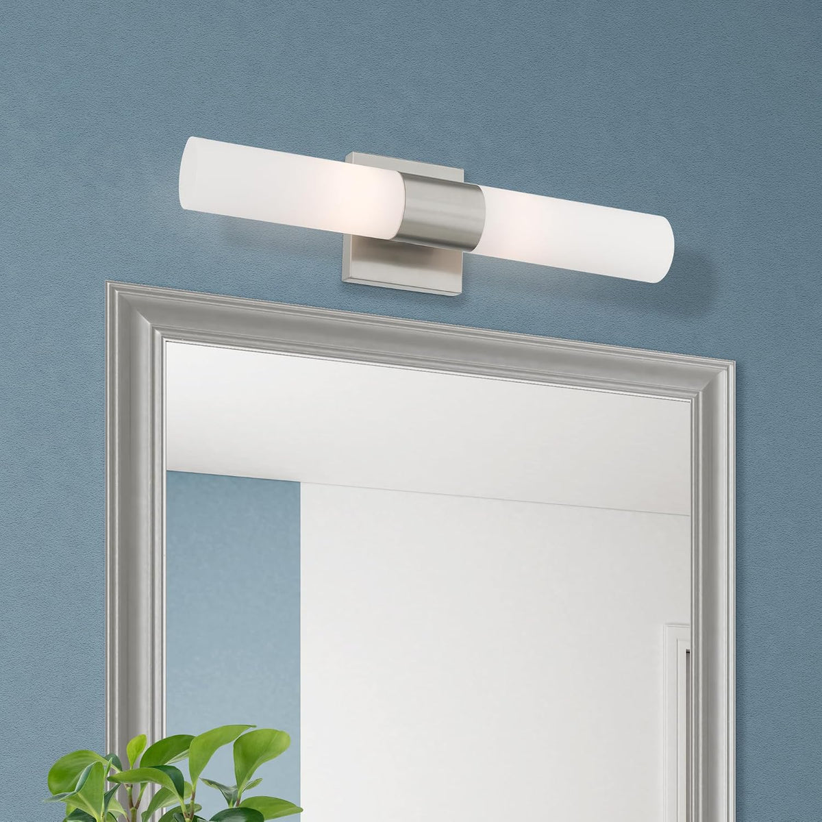 Livex Lighting 10102-91 Aero 2-Light Bath Light, Brushed Nickel, 4.5''...