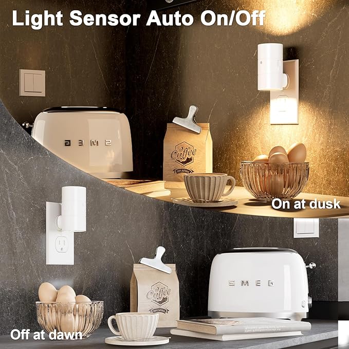 NIORSUN Night Lights Plug into Wall, Dimmable (8 Pack)