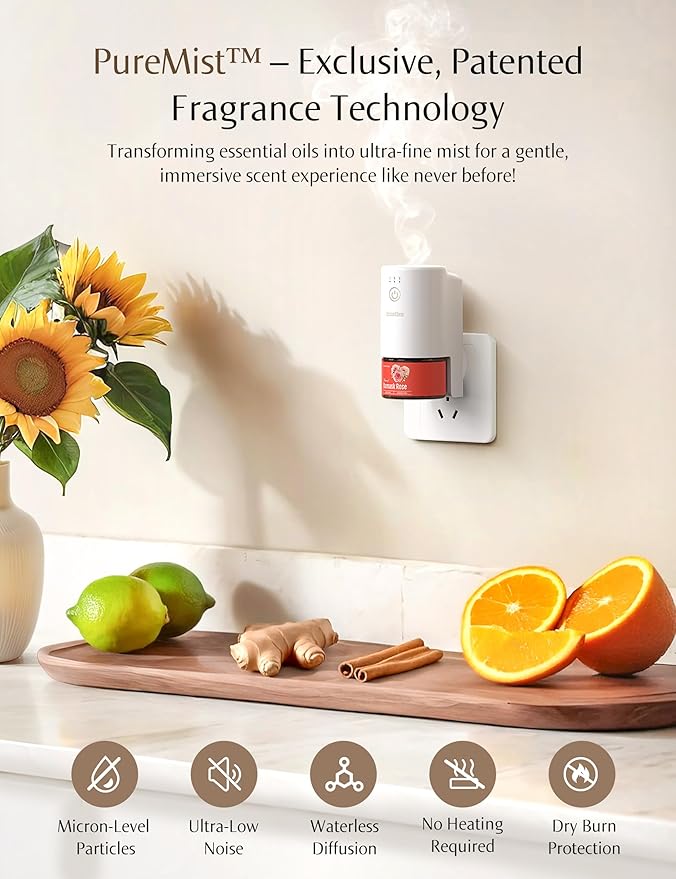SF101S Pro Smart Plug in Air Freshener, Waterless Essential Oil Diffuser