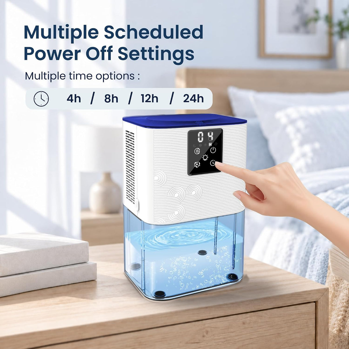 MTOX Dehumidifier for Home, 1000 Sq Ft, 3L Water Tank with Auto Shut-Off