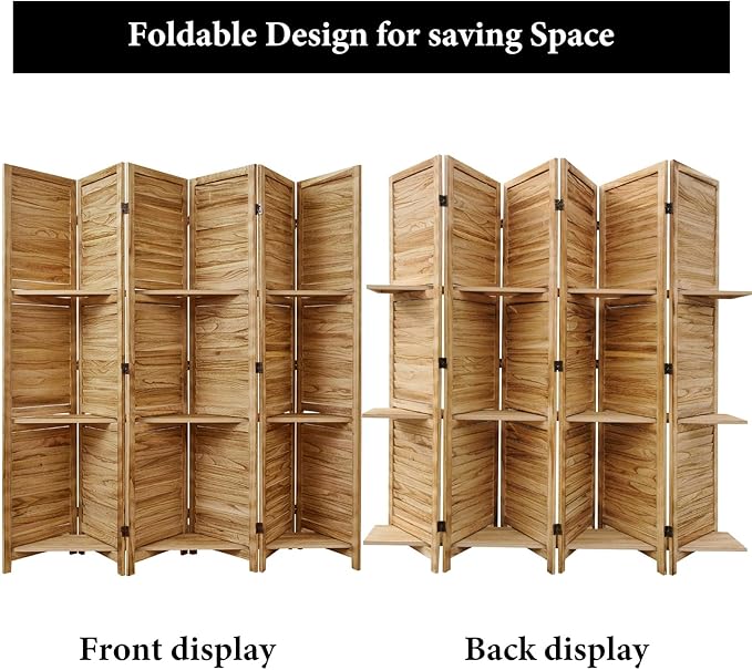 Partition Room Dividers, Folding Wood Privacy Screen
