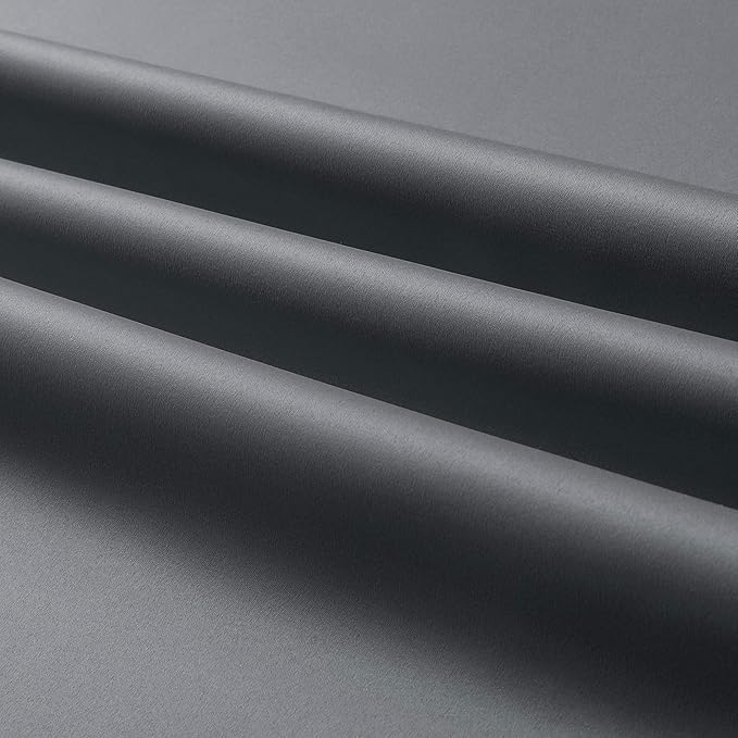 DUALIFE Grey Blackout Curtains 84 Inches Long