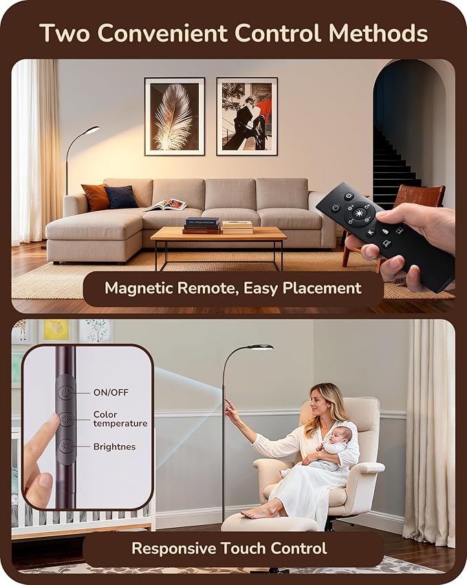 EDISHINE Modern LED Floor Lamp, 1300LM Bright Floor Lamps