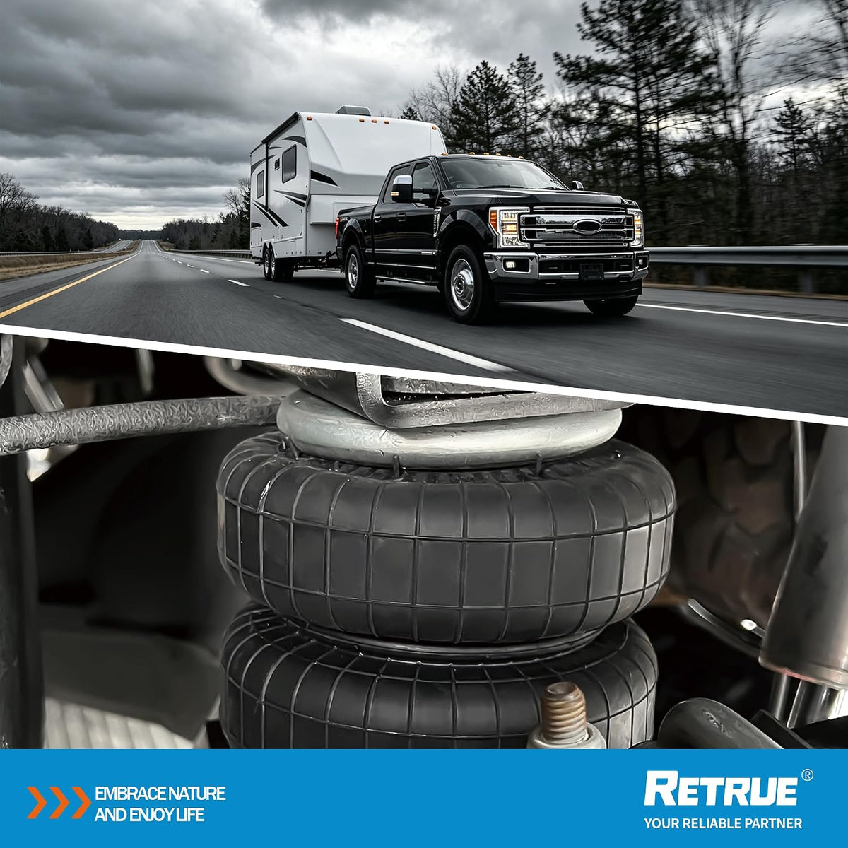 RETRUE Rear Air Bags Suspension Kit for 2015-2025 Ford F150