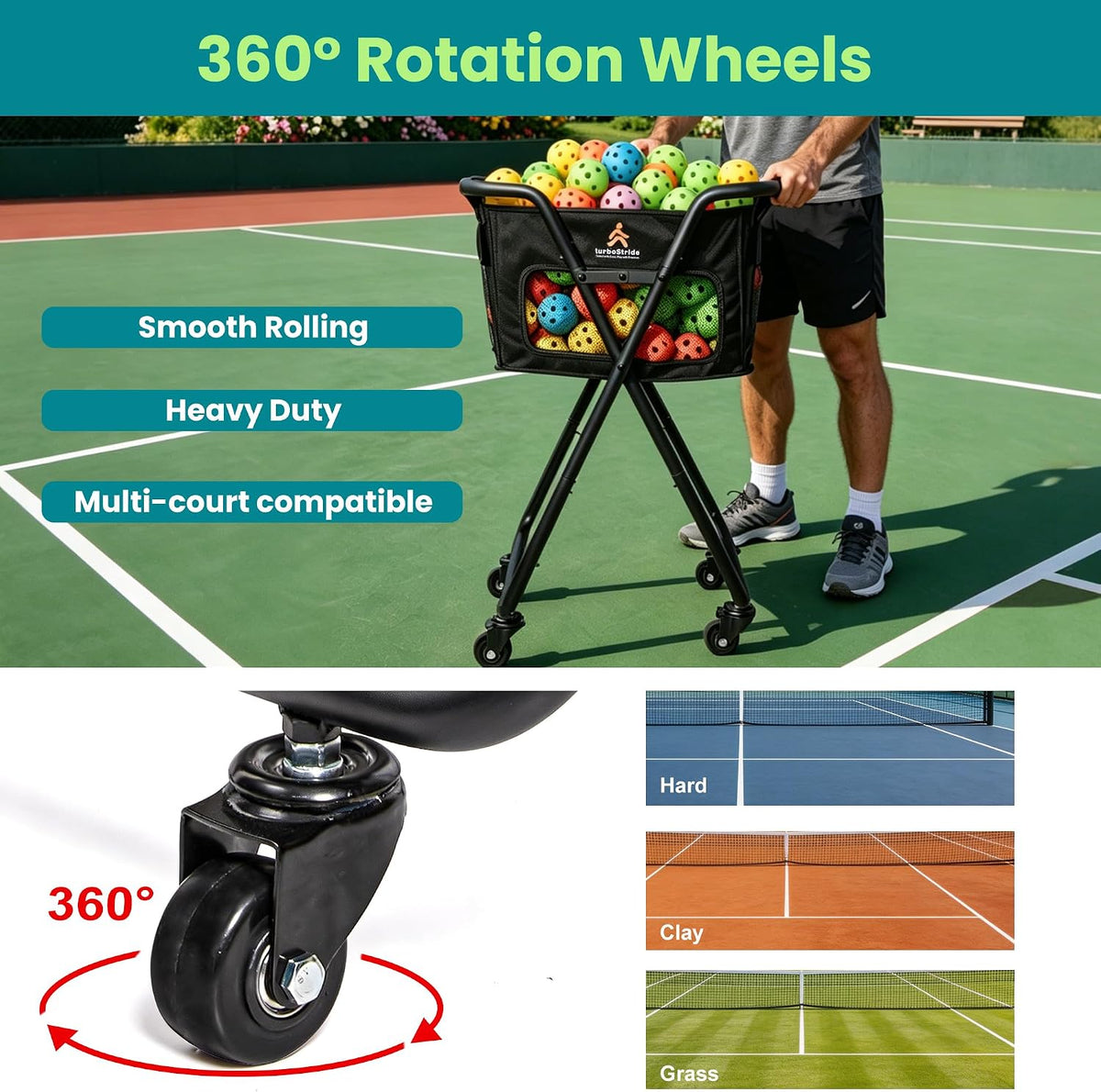 Tennis Ball Hopper for Pickup, Storage & Training