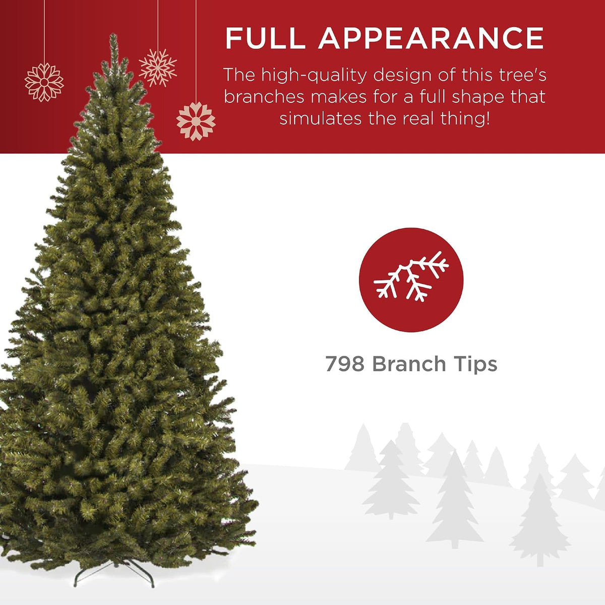 Best Choice Products Artificial Christmas Tree, 6ft Premium Unlit Realistic S...