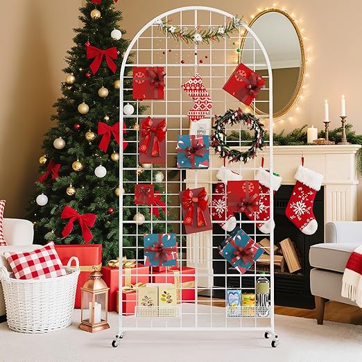 VGMiu Grid Wall Panel 1PCS Display Stand 2.6' x 5.8' FT White Grid Wa...