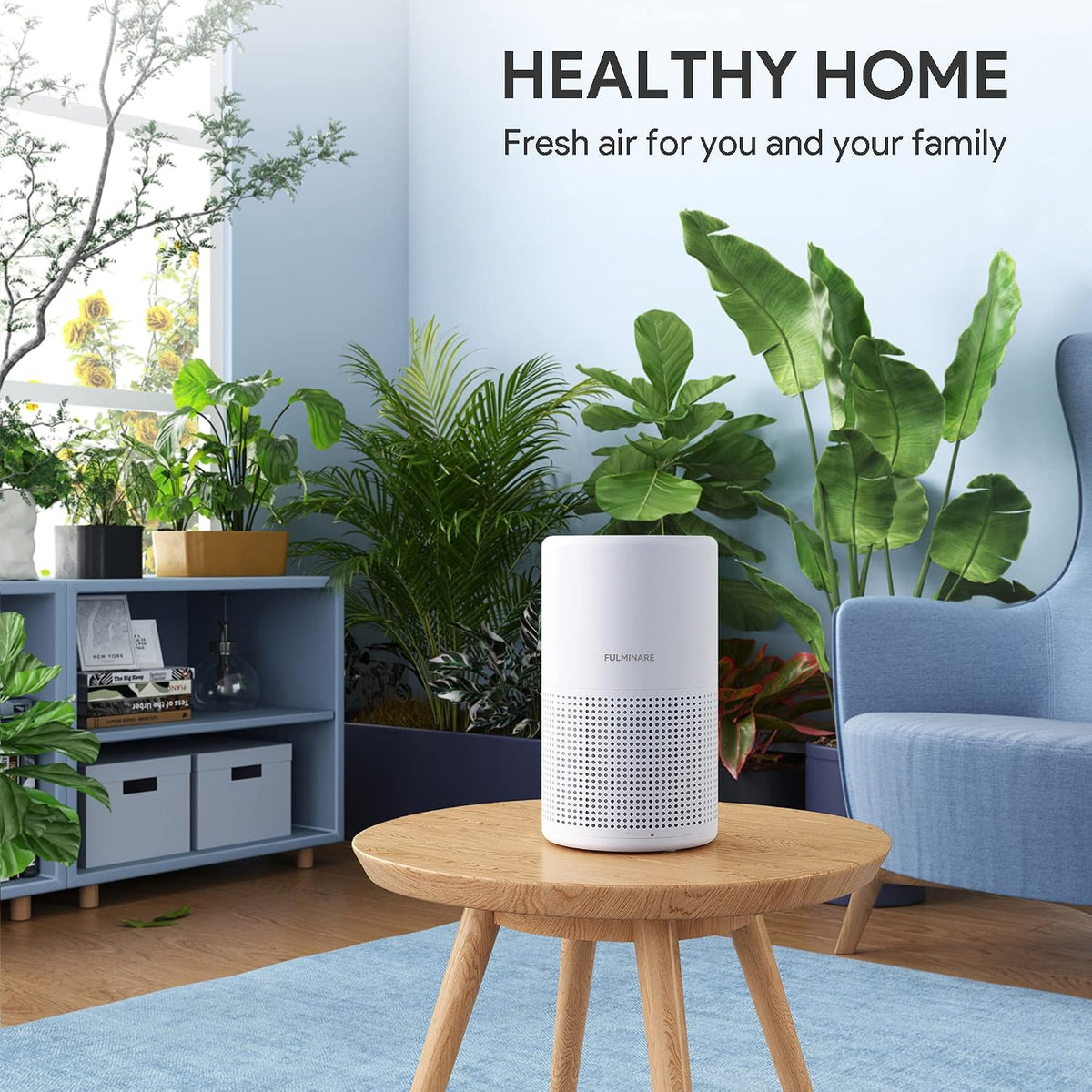 Air Purifiers for Bedroom, FULMINARE H13 True HEPA Filter (White 2 Pack)