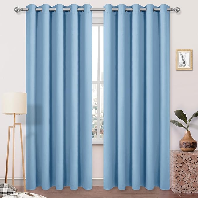 DWCN Blackout Curtains Room Darkening Thermal Insulated Grommet Light Blocking