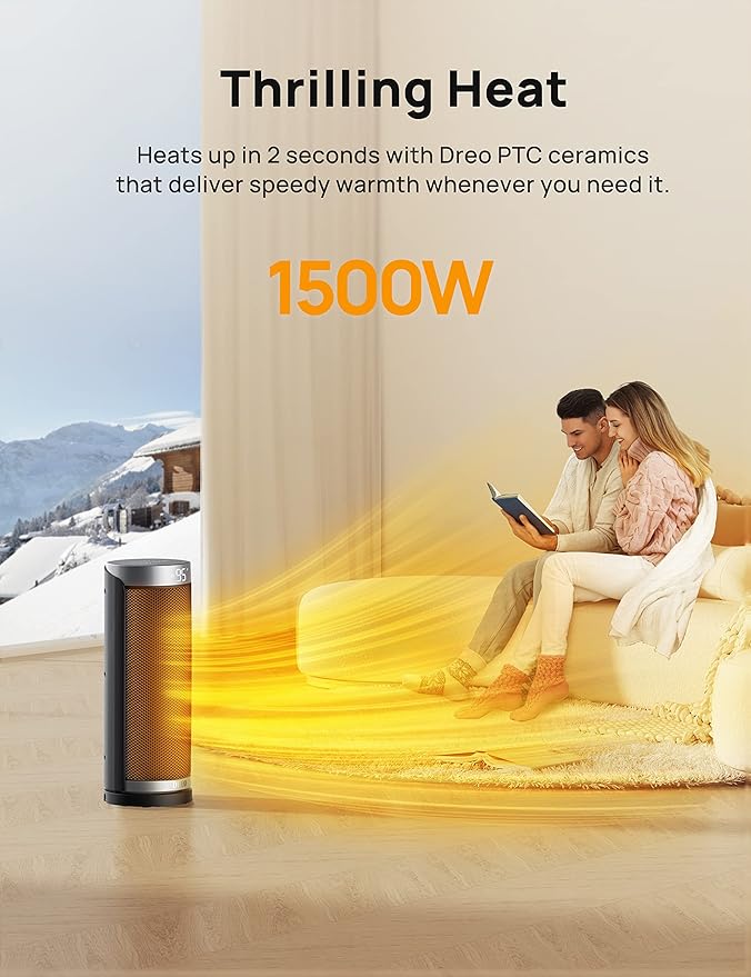 DREO Space Heaters for Indoor Use, Electric Heater