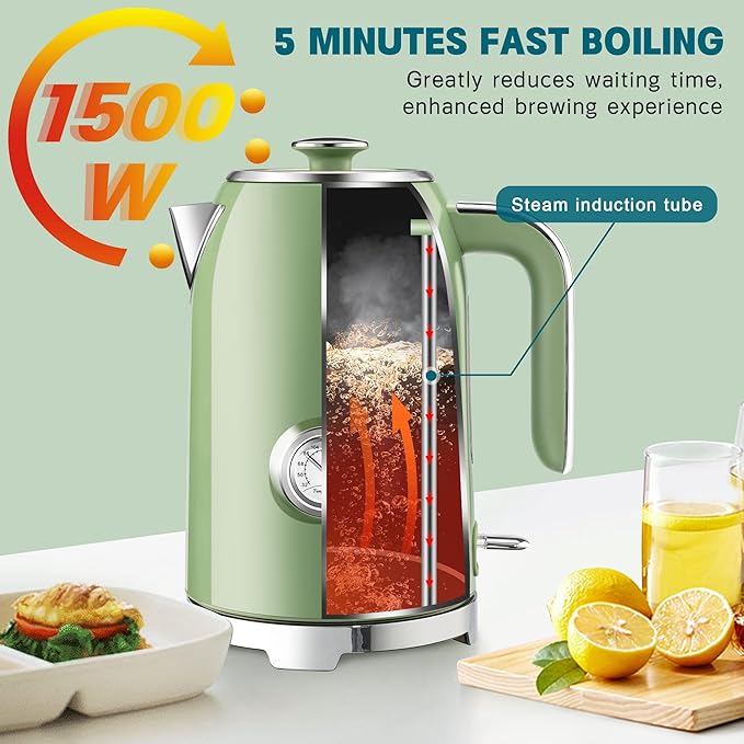 SUSTEAS Electric Kettle - 57oz Hot Tea Water Boiler